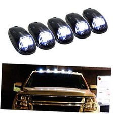 5pcs White LED Cab Roof Top Marker Running Lights Compatible With Truck SUV