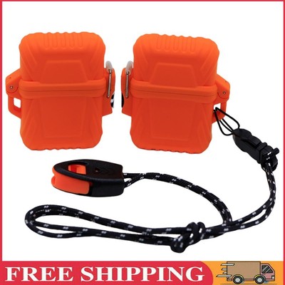 2Pcs Lighter Case with Secure Locking Closure Lighter Cover for Men (Orange)