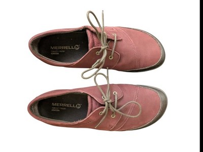 Merrell Women's Dassie Casual Tie Shoes - Deep Red/Espresso 8.5 Genuine Leather
