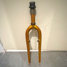 Gold Rigid Steel 26 Bike Front Fork 1-1/8 Threaded Steerer