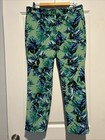 Banana Republic Avery Ankle Pants Womens Size 10 Green Tropical Floral — photo 1