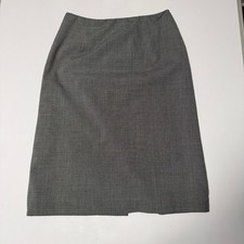 Pendleton Navy Blue Wool Blend Basketweave Pencil Skirt 10 Made in USA Midi