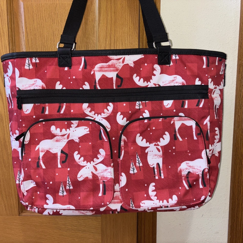 "Bolso de Mano Thirty-One Hostess Exclusivo Doble Utilitario Negro Acolchado 21x14"" Solas" Foto 4 de 4