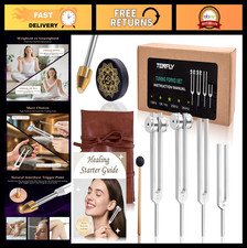 Healing Tuning Forks Set - 128Hz, 136Hz, 256Hz, 384Hz, Activator for Sound Thera