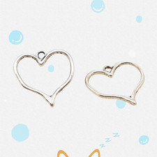 100 Pcs Multicolor Tibetan Silver Heart Charms 23X23MM Diy Jewelry Making L14228