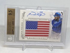 2014 National Treasures Made In AUTO Prince Fielder /10 QUAD BGS 9.5/10 POP1