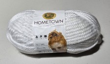 Hometown Lion Brand Yarn New York White Skein NEW 100 Acrylic 5oz Super Bulky