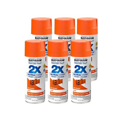 Rust-Oleum 263149-6PK Painter's Touch 2X Ultra Cover Spray Paint, 12 oz, Sati...