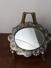 Vintage Big John 900 Silver Tone Hanging Turkish Wedding Mirror Design Floral — photo 2