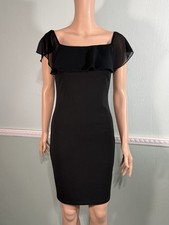 off-the-shoulder, black bodycon cocktail dress Sz Small