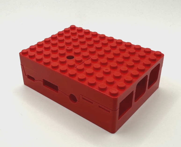 Pi-Blox Raspberry Pi Red Brick Case - Built Building Block Studs