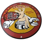 Vintage Snap-On Tools Porcelain Sign - Auto Wrench Gas Service Garage Shop Sign