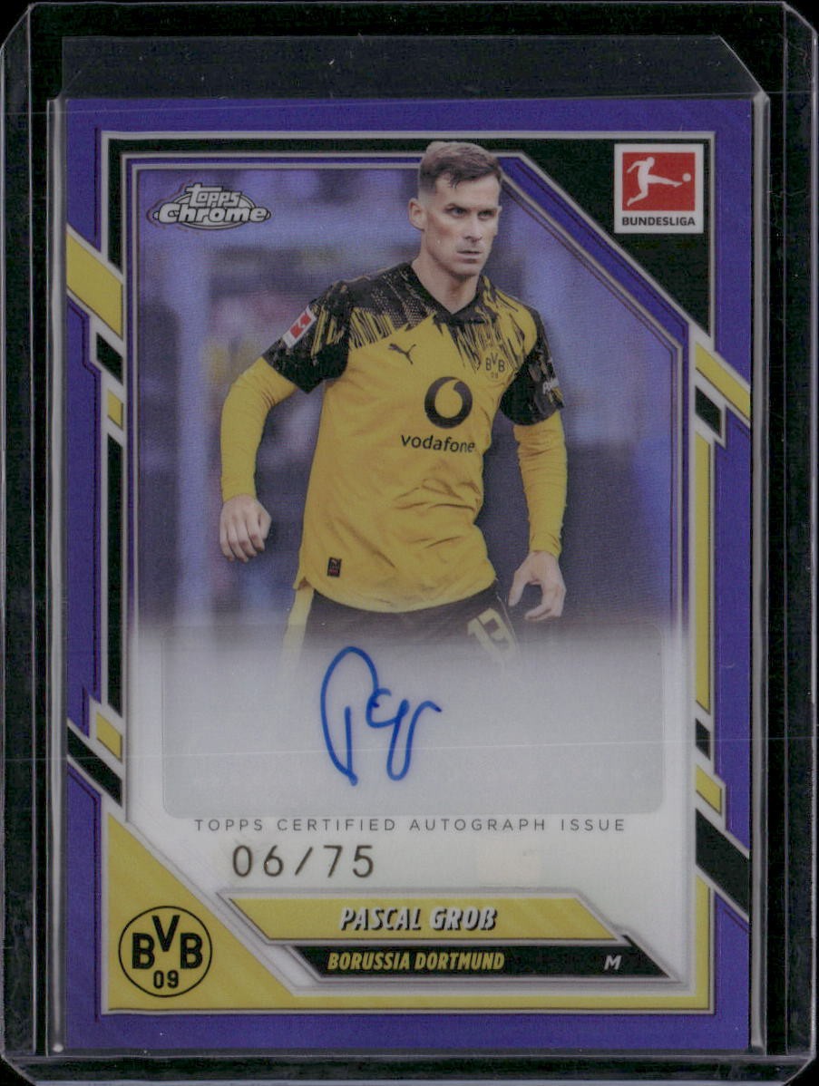 2025/26 Topps Chrome Bundesliga Pascal Gross Auto Purple /75 Auto #BA-PG