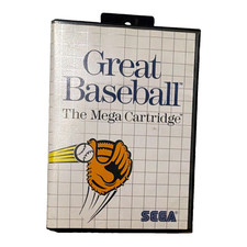 SEGA Great Baseball (Sega Master System) Cartridge w/ Case & Manual