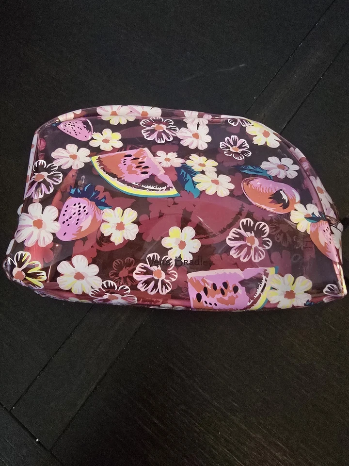 Vera Bradley Rosy Garden Make Up Bag Beach Bag Plastic NWT - Image 2 of 4