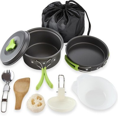 Camping Cookware Mess Kit for Backpacking Gear   Camping Cooking Set - Camping P