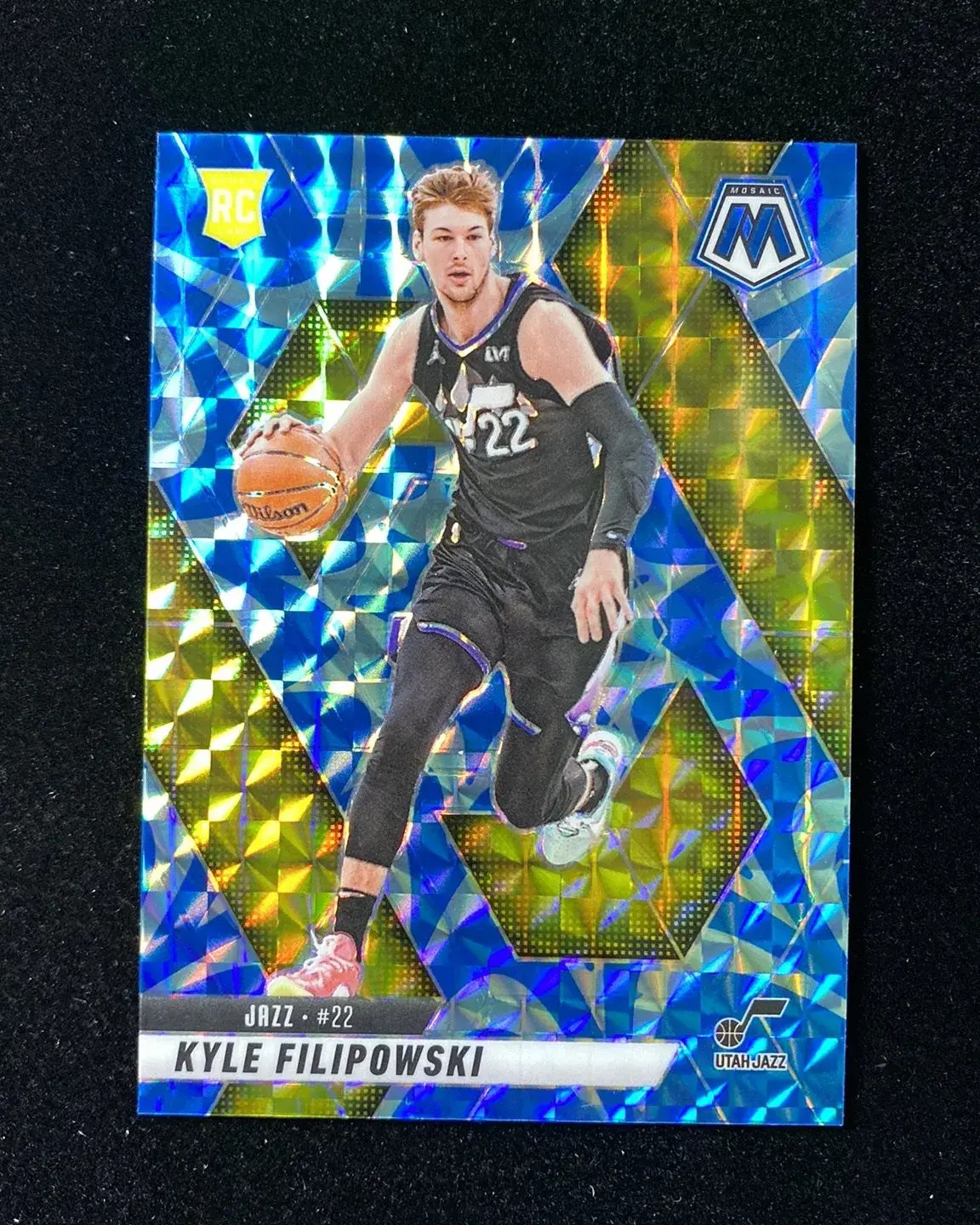 2024-25 Panini Mosaic Reactive Blue #231 Kyle Filipowski RC Rookie Jazz L32
