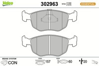 Valeo 302963 Bremsbelagsatz FüR Scheibenbremse Bremsbelagsatz FüR Ford