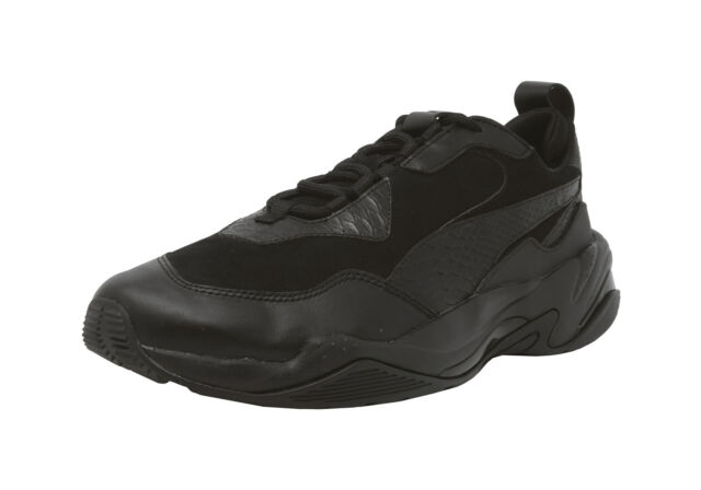 puma black synthetic leather casual shoes