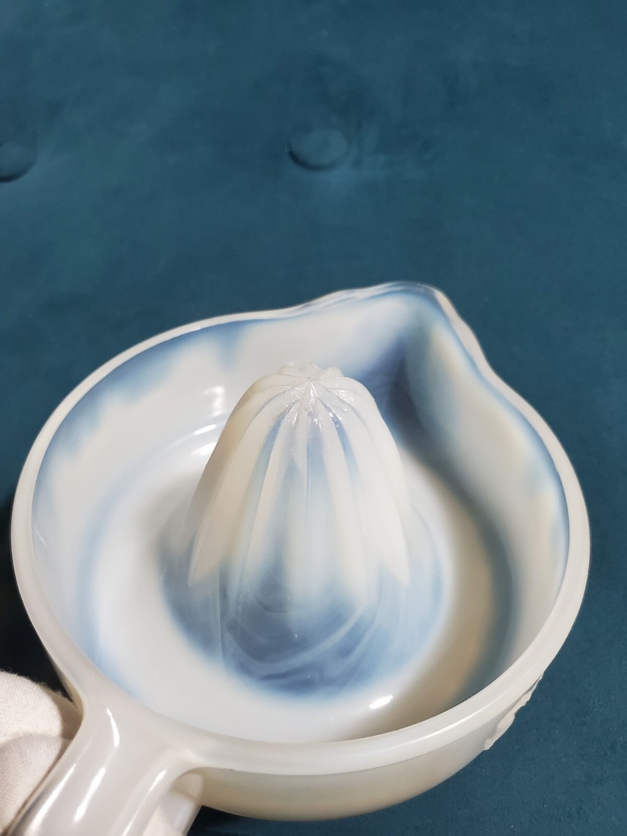 Antique McKee Sunkist Opal White (Opalescent) Fry Effect