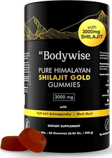 Be Bodywise Pure Himalayan Shilajit Gummies Gold I Lab for Men, Women