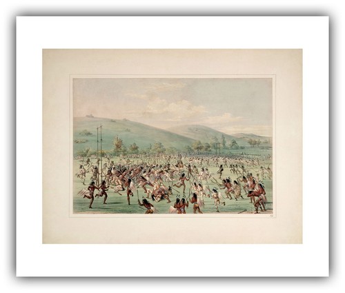 Catlin American Indian Portfolio: "Ball-Play (Lacrosse)" (1844) — Fine Art Print - Picture 6 of 7