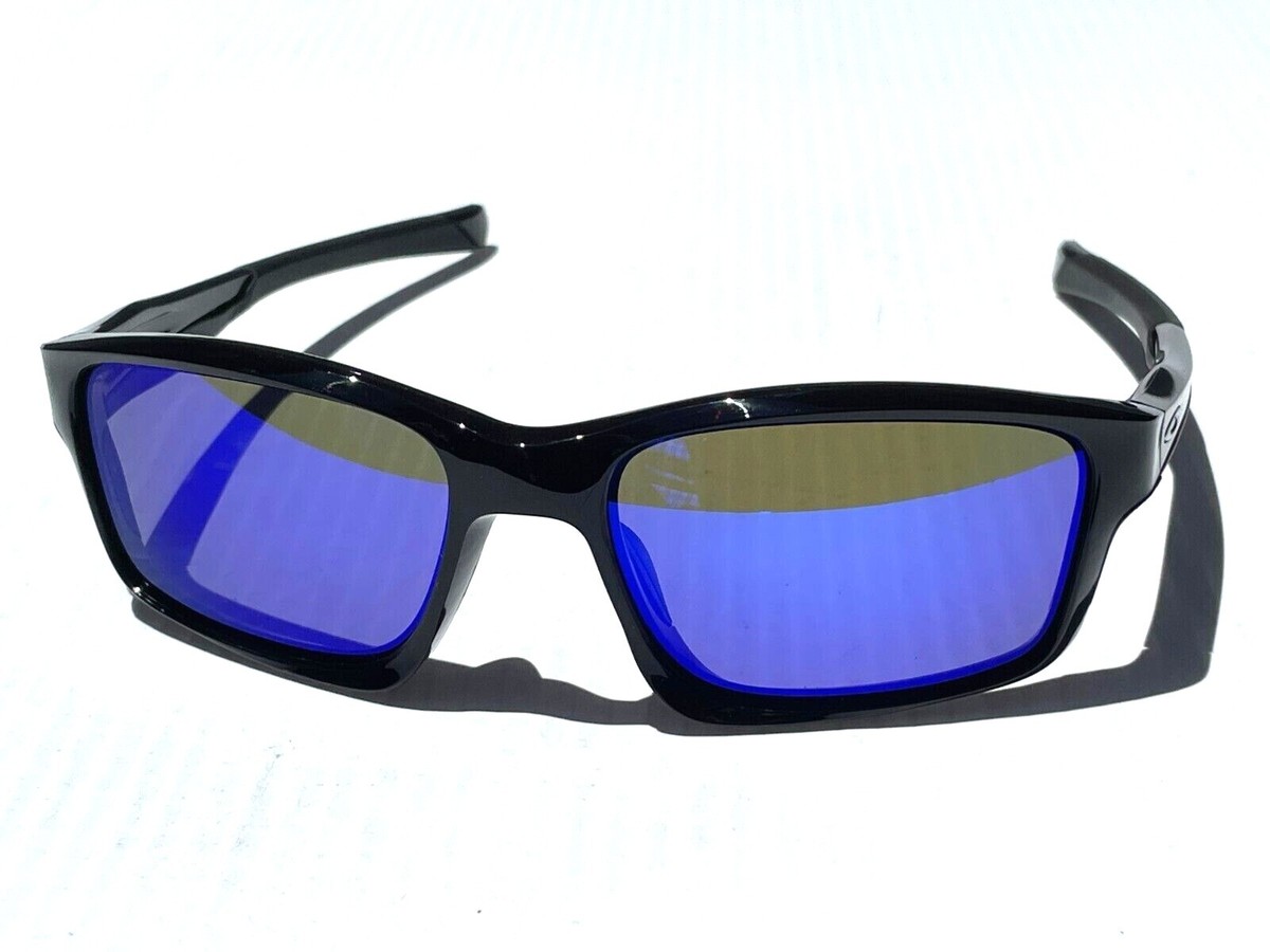 NEW Oakley CHAINLINK Black Ink POLARIZED Galaxy Blue Lens Sunglass
