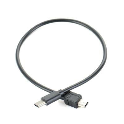 30cm Type C to Mini USB Camera OTG Copy Conversion Cable Black
