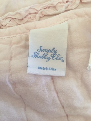 Simply Shabby Chic PINK Raw Edge KING QUILT Ruffles QUILT ONLY - Picture 7 of 9