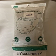 100 PCS Disposable Face Mask Non Medical Surgical 3 Ply Ear loop Black Masks