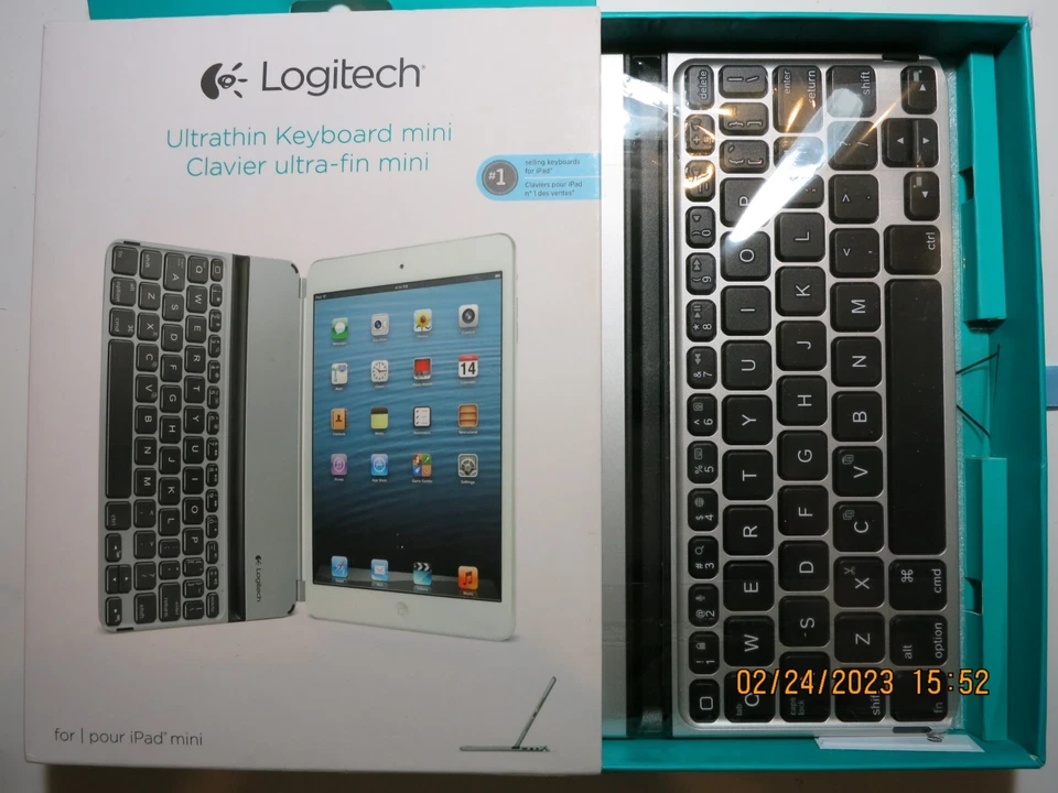 Logitech Wireless Ultrathin Keyboard Cover iPad mini  Silver - Image 3 of 4