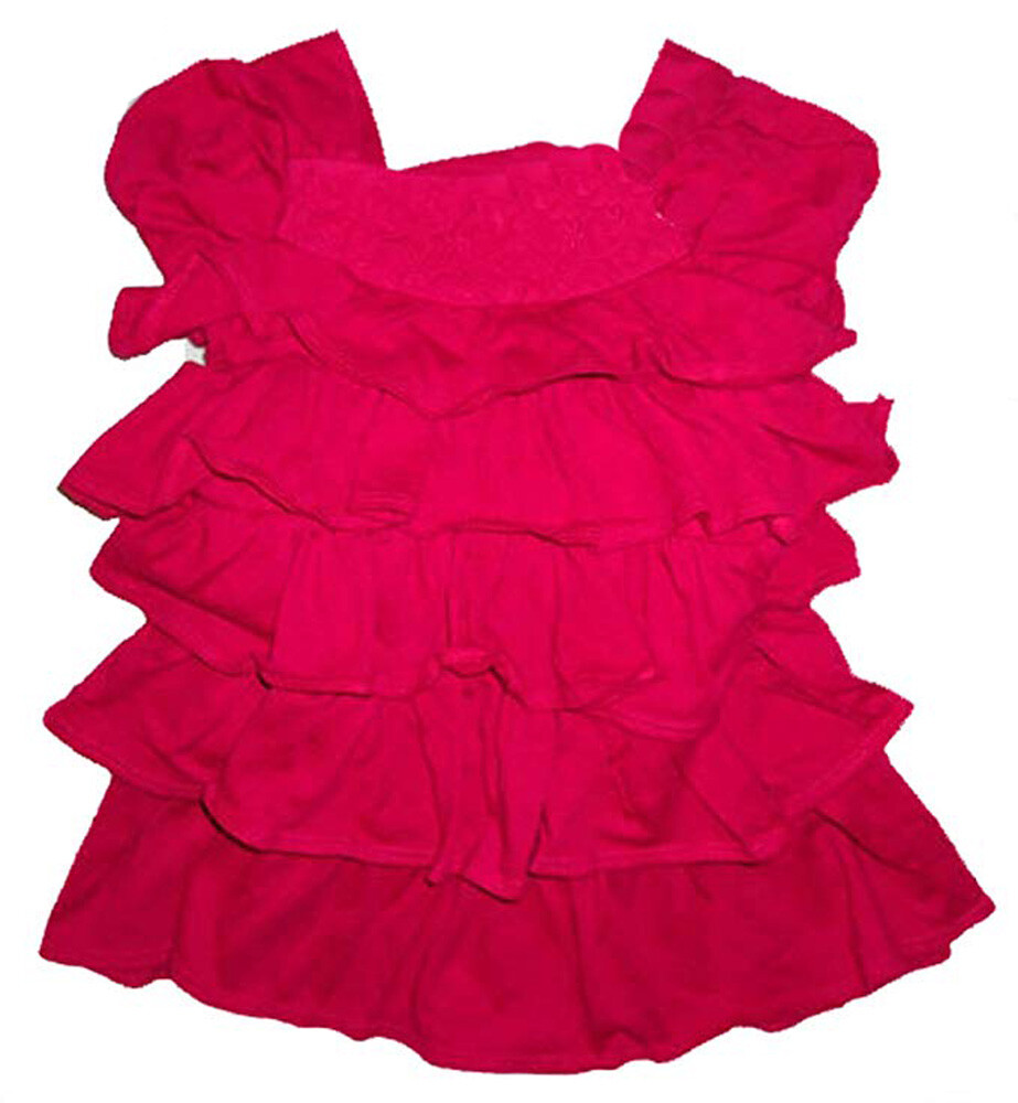 Gap Baby Pink Knit Ruffle Embroidered Dress 0-3M NWT $27