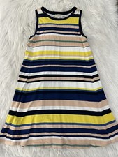 Ann Taylor LOFT Womens XS striped tank dress sleeveless colorful