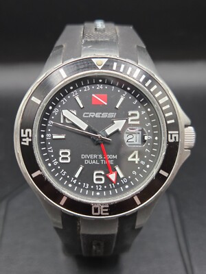 CRESSI Scuba Divers 200M Travellers Dual Time GMT Herren Quarz 42mm Uhr
