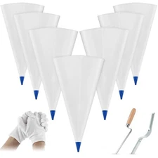 Flutesan 9 Pcs Tile Grout Masonry Mortar Bag Set Include 6 Pcs 12" x 24" Ceme...