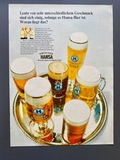 1966 Dortmunder Hansa Bier Dortmund Brauerei retro Vintage Ad Werbung Reklame