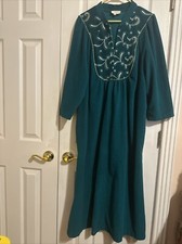 Vintage Bath Robe Green Sz PL