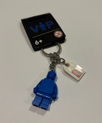 Discontinued Lego VIP Minifigure Key Chain Blue 2023 Rare