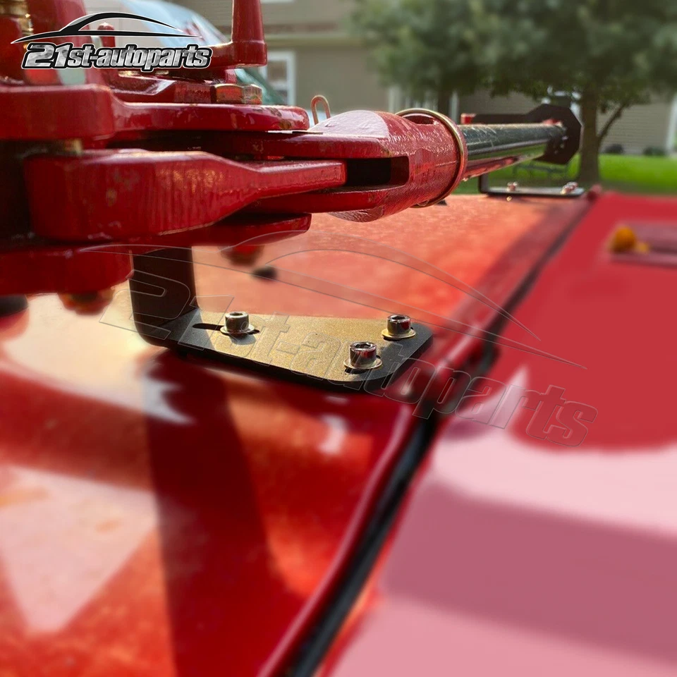 Soporte de capó superior negro para montaje de gato de elevación alta negro para Jeep Wrangler CJ YJ TJ 44-06 Foto 2 de 4