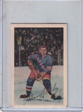 1952-53 Parkhurst hockey Allan Stanley original trading card #21 EX+ NY RANGERS