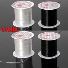 4 Rolls Strong Stretchy Crystal String Elastic Thread Beading Bracelet Cord 50m