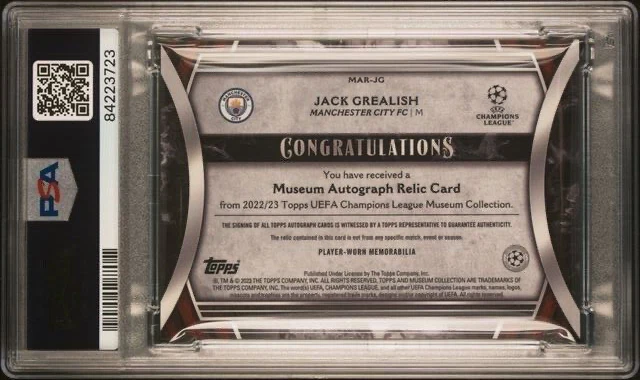 JACK GREALISH * PSA 9 + 10 AUTO * 2022-23 TOPPS MUSEUM 2-COLOR 