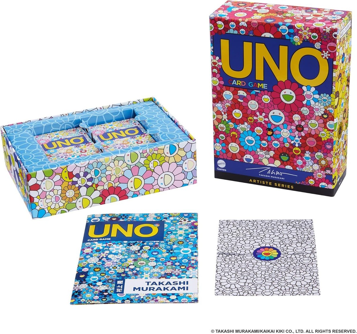 New Mattel UNO Artiste Series Takashi Murakami Collector Card Game 