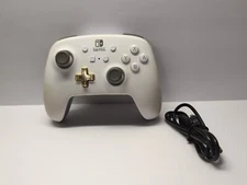 PowerA Enhanced Wireless Controller for Nintendo Switch White/Gold W/CORD TESTED