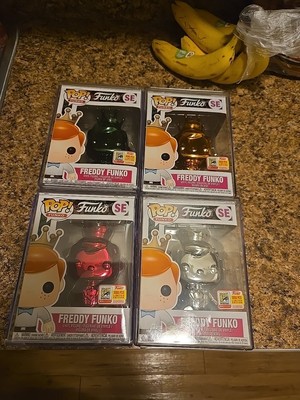 4 Chrome Freddy Funko 1k Limited Edition Green, Silver, Magenta, Copper Mint