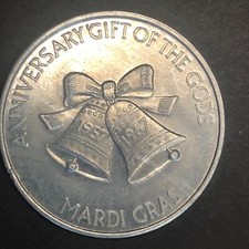 Mardi Gras 1967 "Anniversary of the Gods" Zeus Alum. Official Drachma 39mm