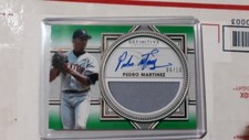 Pedro Martinez 2022 Topps Definitive Green Auto GU Jersey Relic 06/10 Red Sox