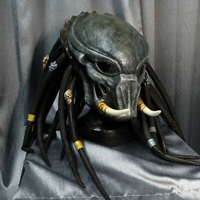 Tracker Predator Mask Wearable Monster Movie Full Latex Cosplay Con Halloween