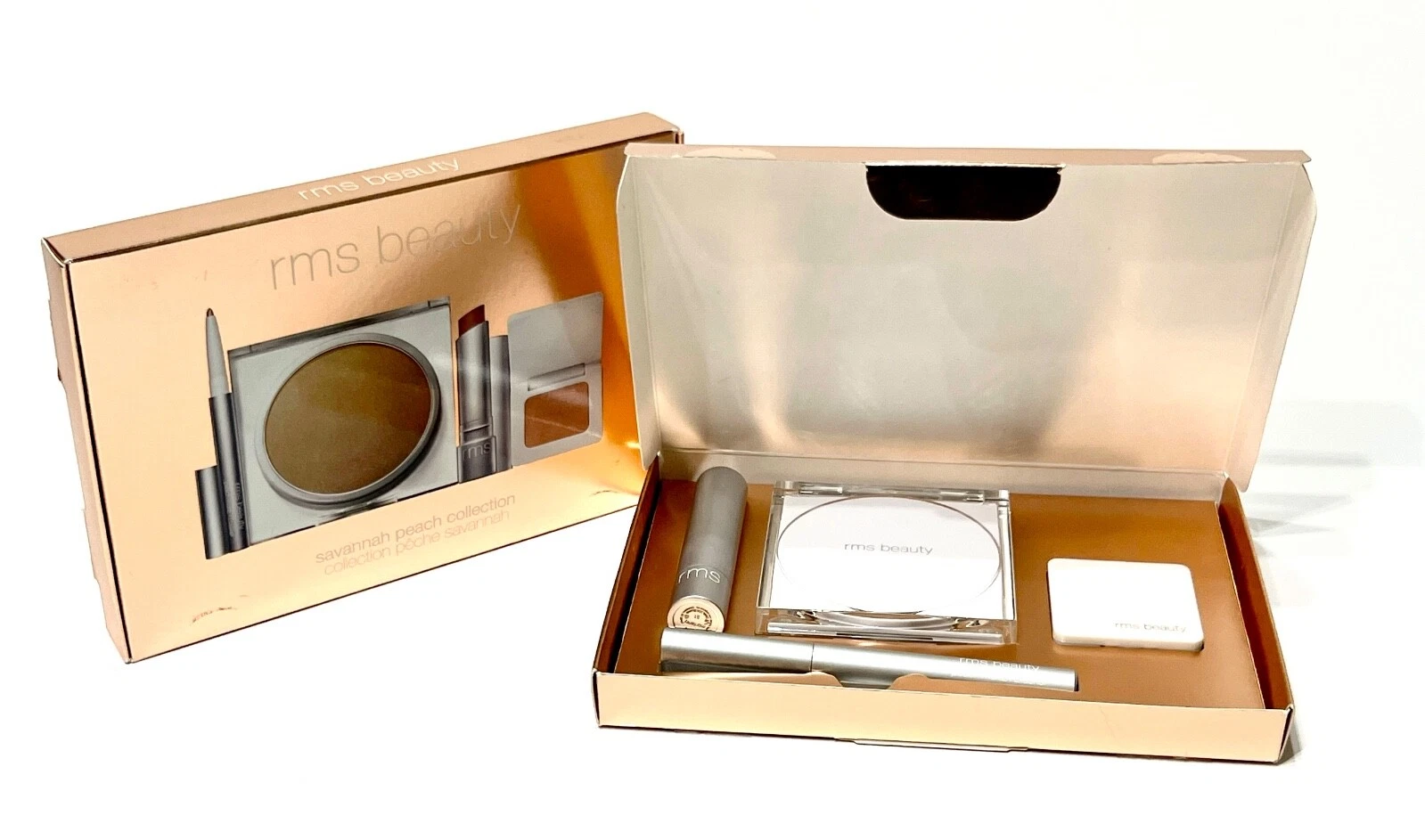 RMS BEAUTY Savannah Peach Collection COSMETIC SET OF 4 NEW IN BOX FREE FAST SHIP
