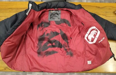 ECKO FUNCTION  GAME DOWN  Herren JACKE PUFFER COAT GR XL SCHWARZ Daunen Vintage
